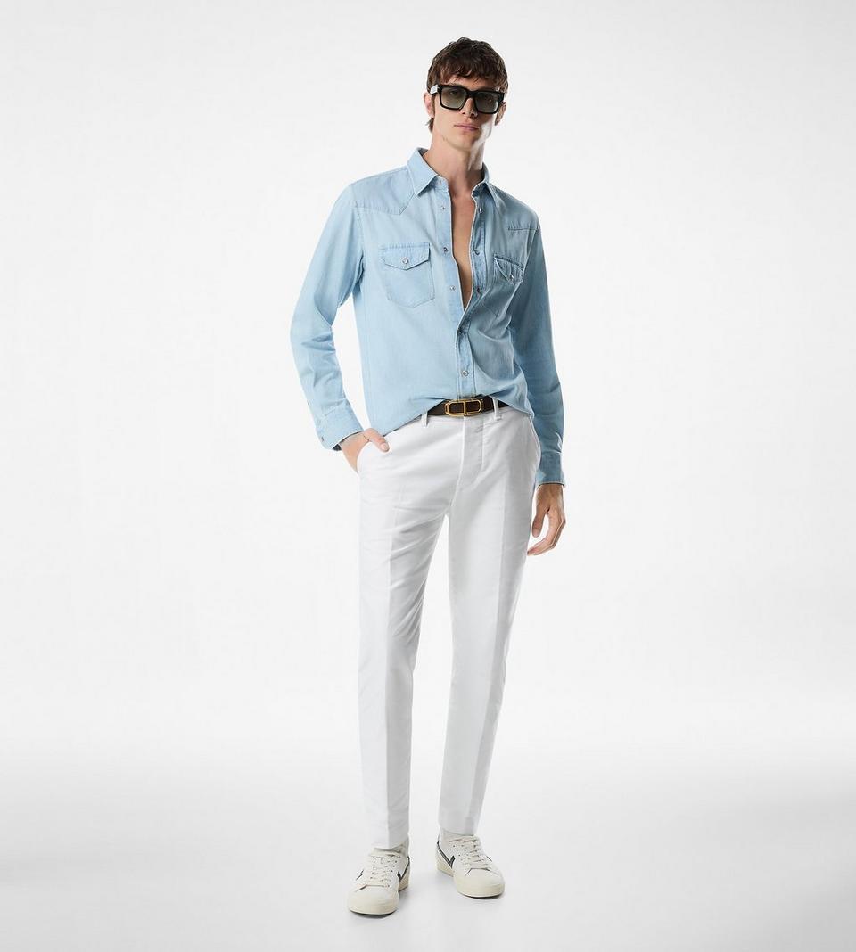 Tom Ford DENIM CHAMBRAY WESTERN SHIRT