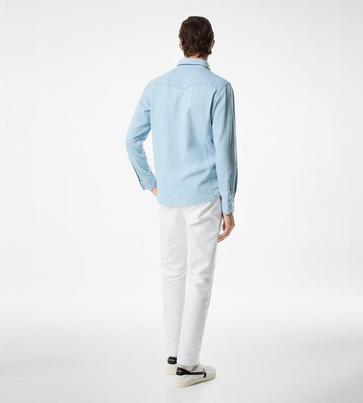 TOM FORD DENIM CHAMBRAY WESTERN SHIRT