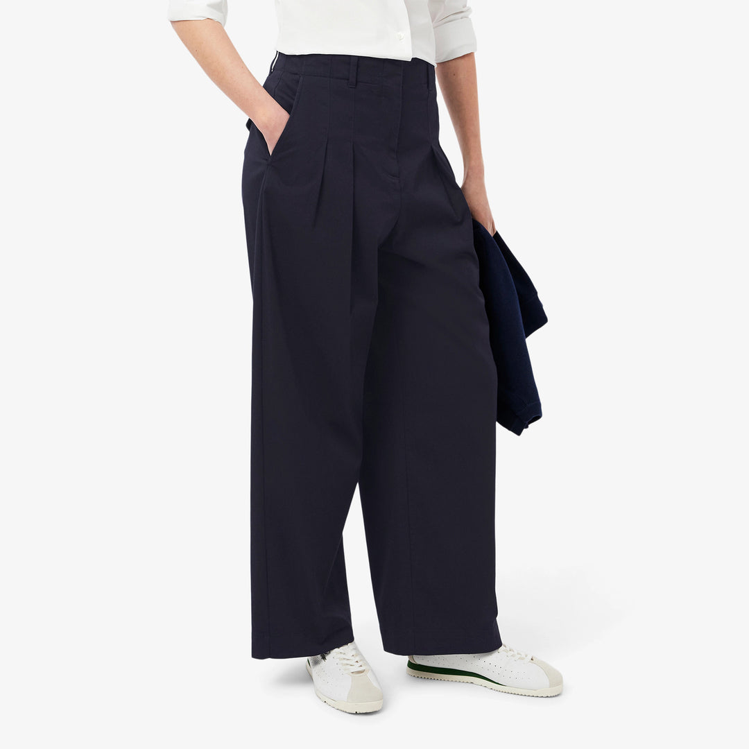 Lacoste Women's Wide Leg Stretch Pants