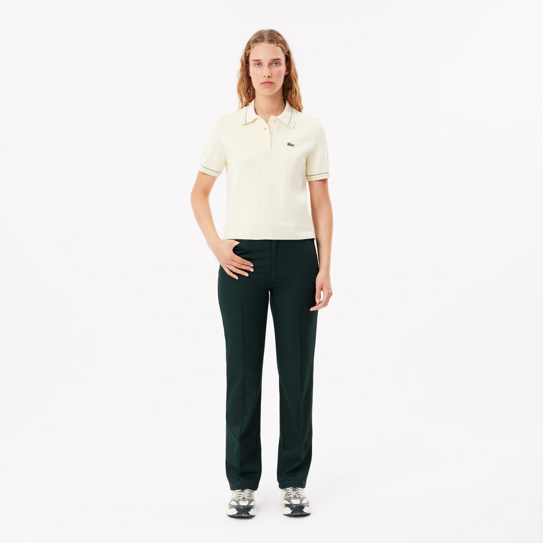 Lacoste Women's Straight Fit Topstitch Detail Pants