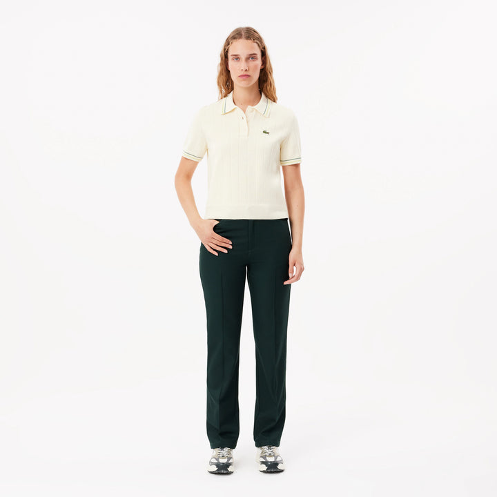Lacoste Women's Straight Fit Topstitch Detail Pants
