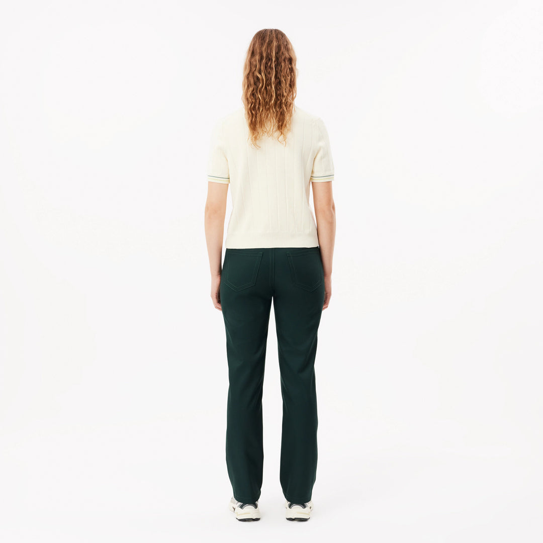 Lacoste Women's Straight Fit Topstitch Detail Pants