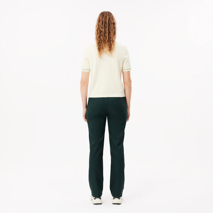 Lacoste Women's Straight Fit Topstitch Detail Pants