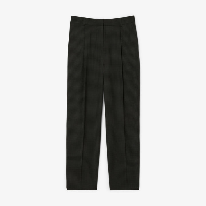 Lacoste Women's Wide Fit Darted Plaid Pants