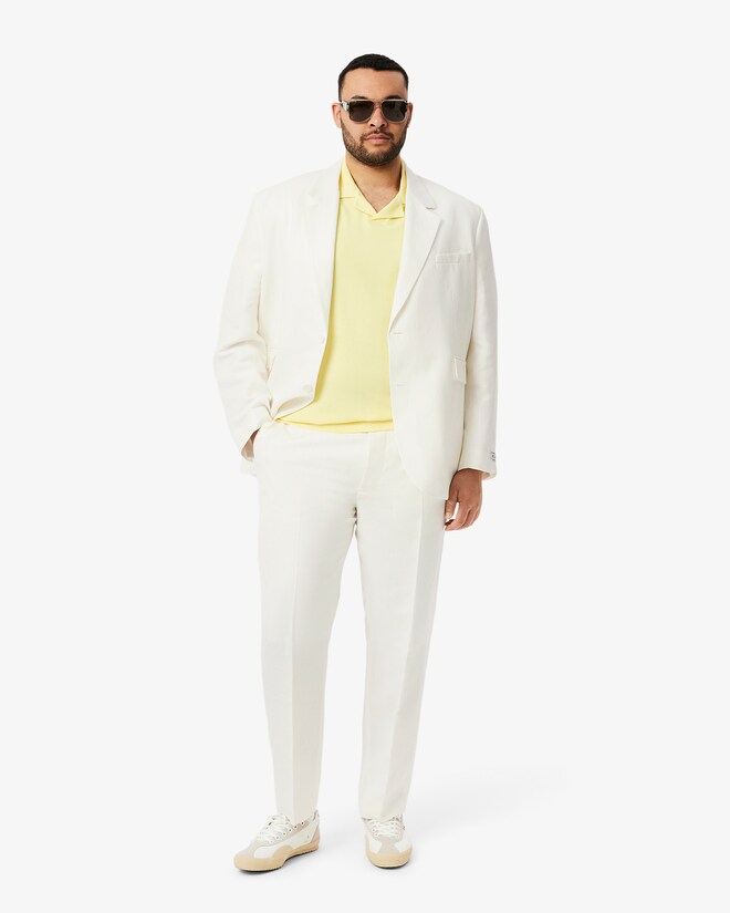 Lacoste Men's Regular Fit Linen Suit Pants