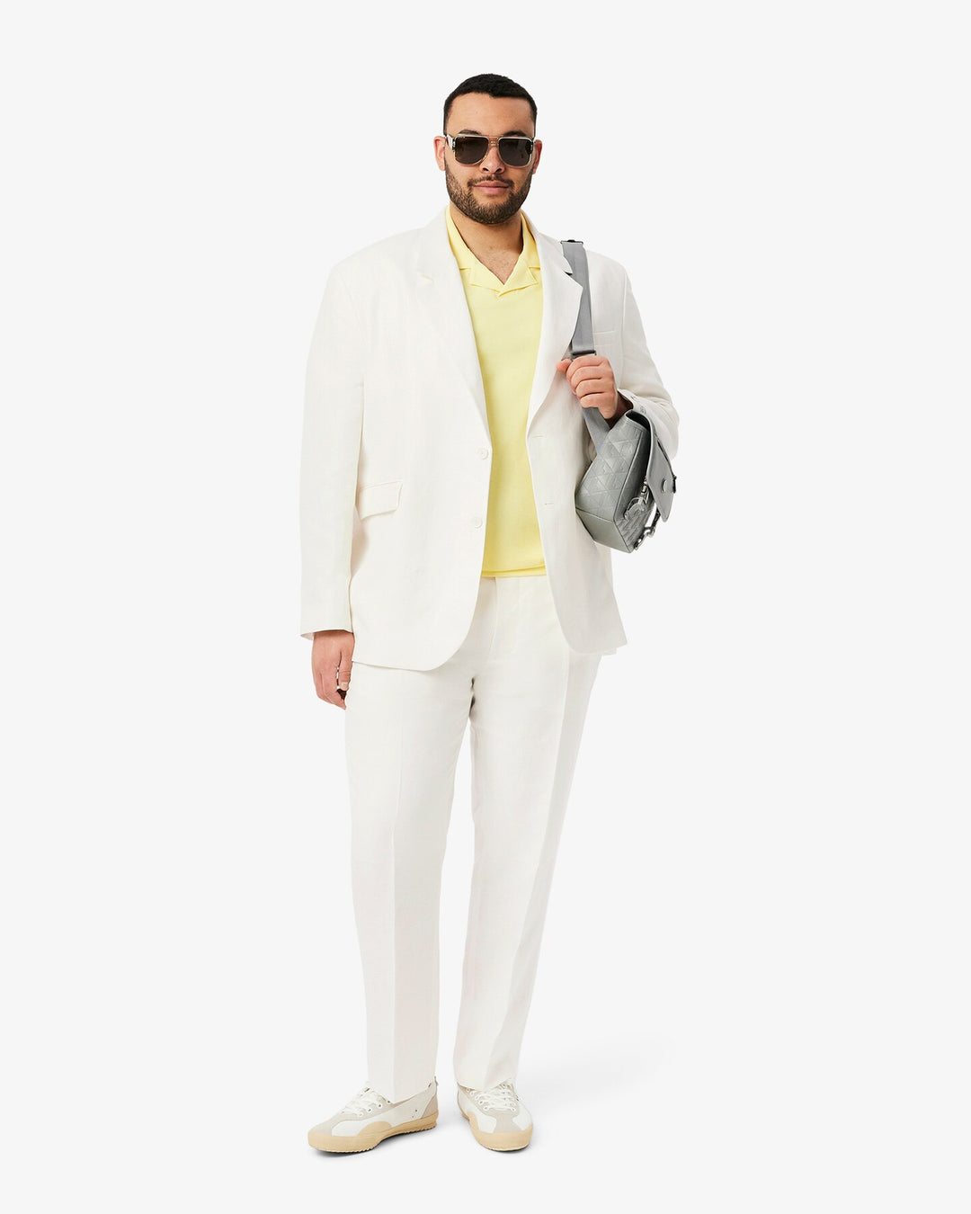 Lacoste Men's Regular Fit Linen Suit Pants