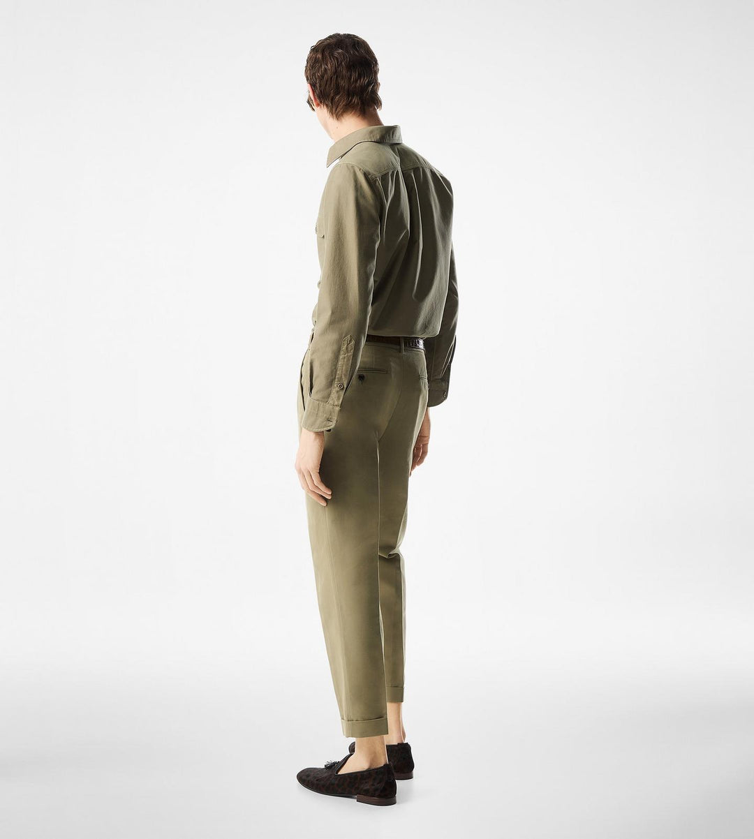 TOM FORD LIGHT MOLESKIN MILITARY FIT SHIRT