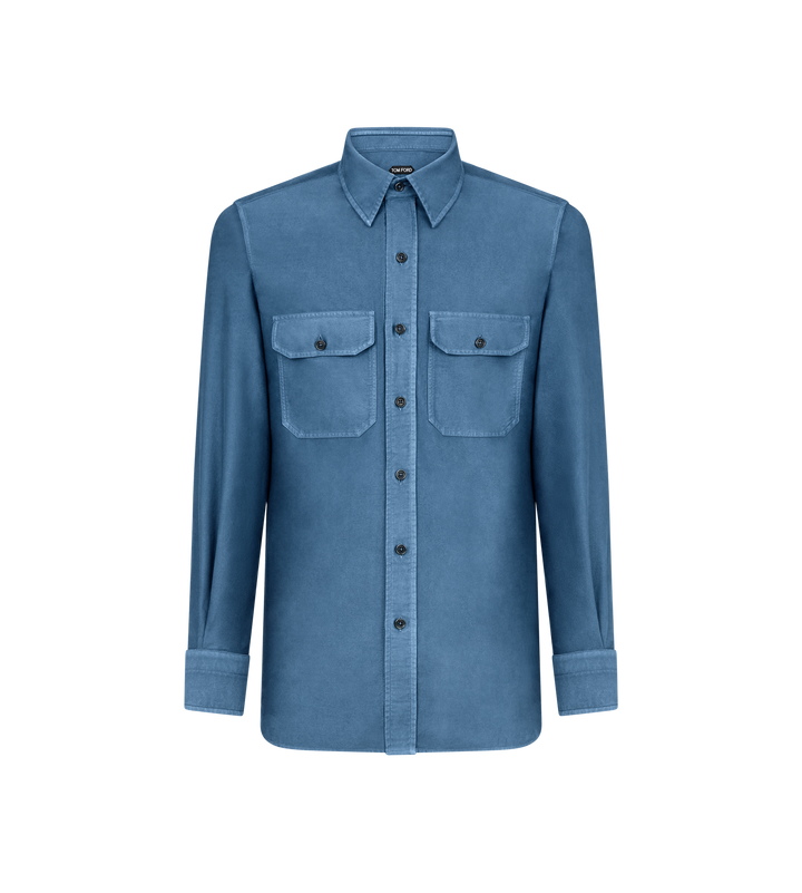 TOM FORD LIGHT MOLESKIN MILITARY FIT SHIRT
