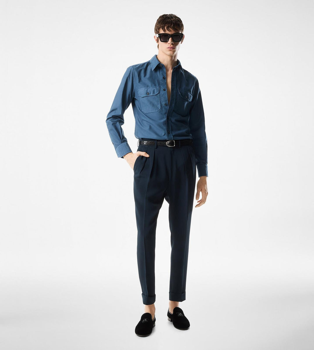 TOM FORD LIGHT MOLESKIN MILITARY FIT SHIRT