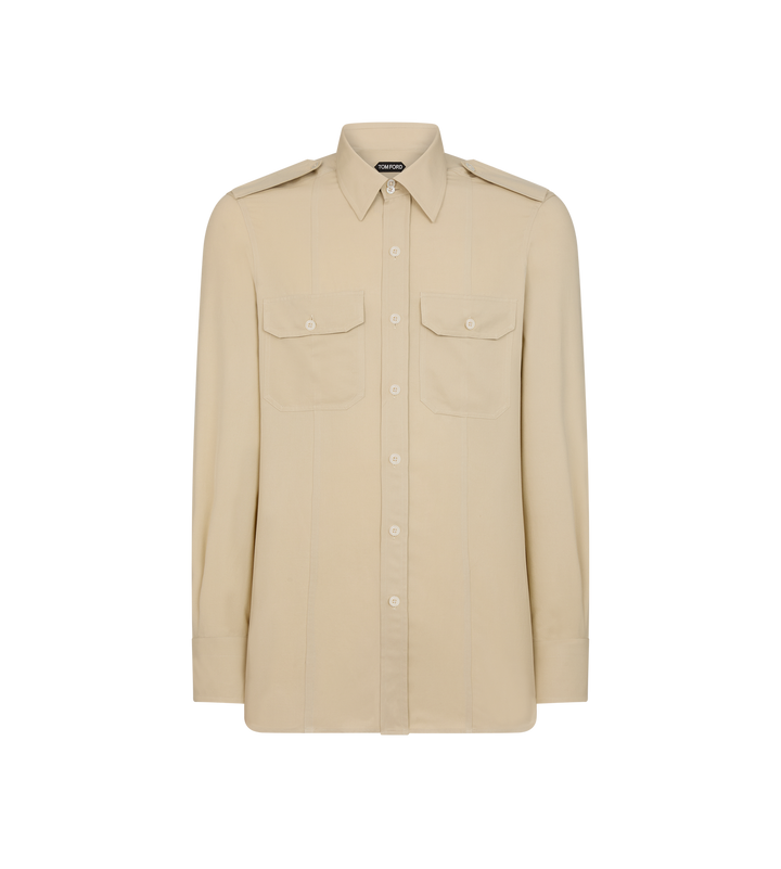 Tom Ford COTTON SILK MILITARY SHIRT