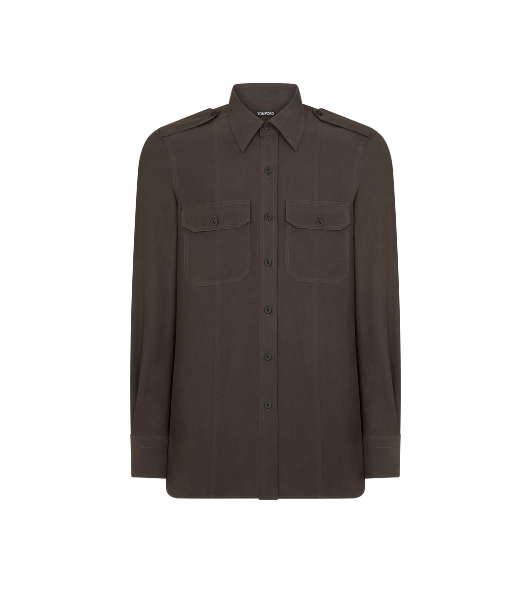 TOM FORD COTTON SILK MILITARY SHIRT