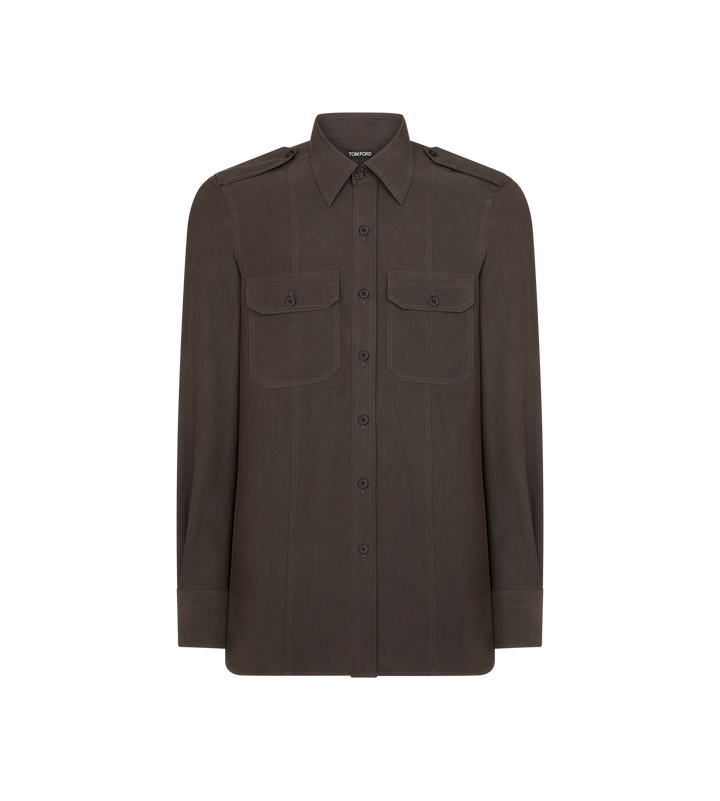 Tom Ford COTTON SILK MILITARY SHIRT