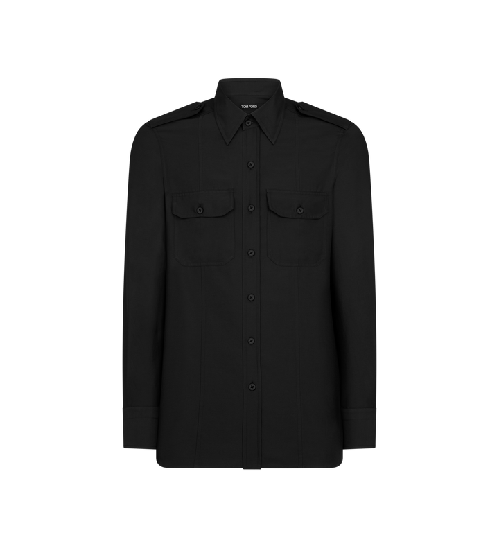 TOM FORD COTTON SILK MILITARY SHIRT