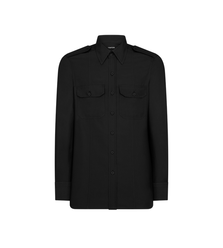 Tom Ford COTTON SILK MILITARY SHIRT