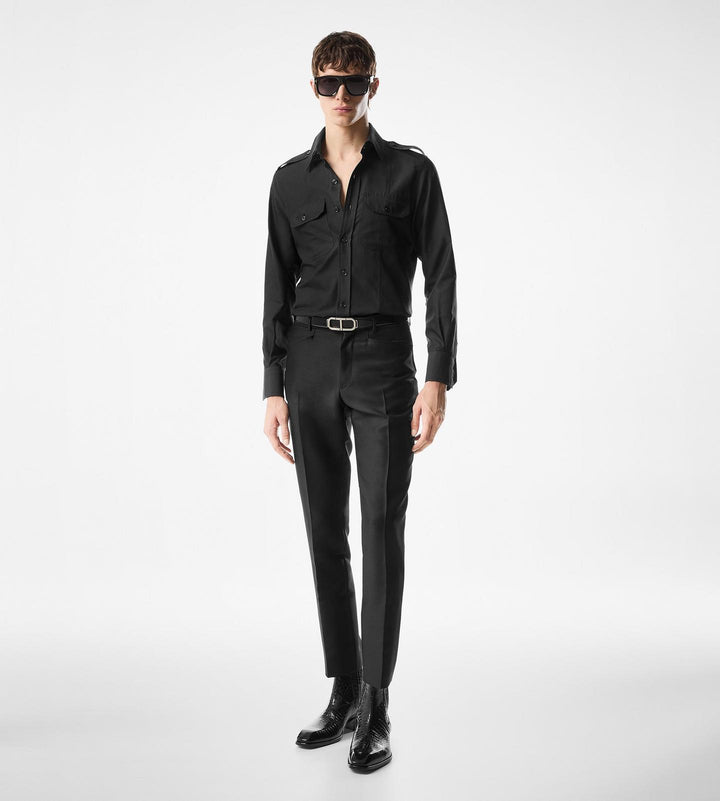 TOM FORD COTTON SILK MILITARY SHIRT