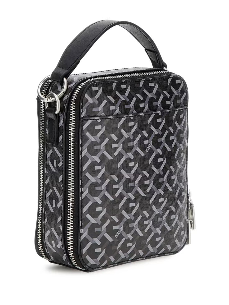 Guess Eco G Woven Double-Zip Crossbody Bag