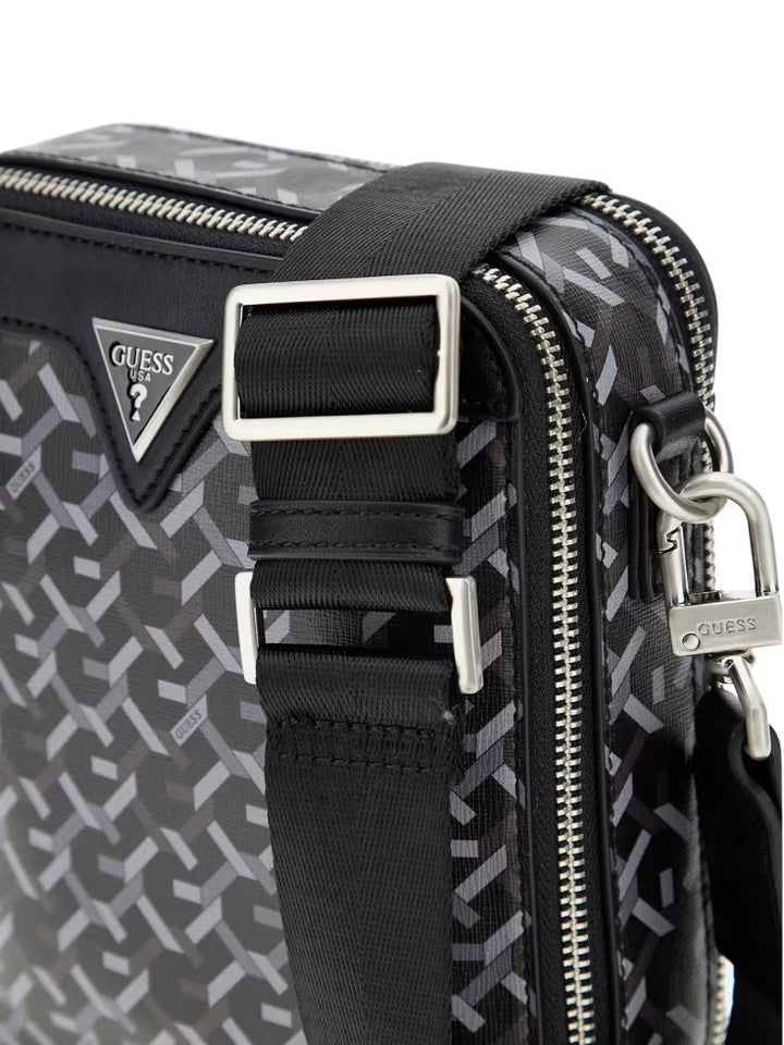 Guess Eco G Woven Double-Zip Crossbody Bag