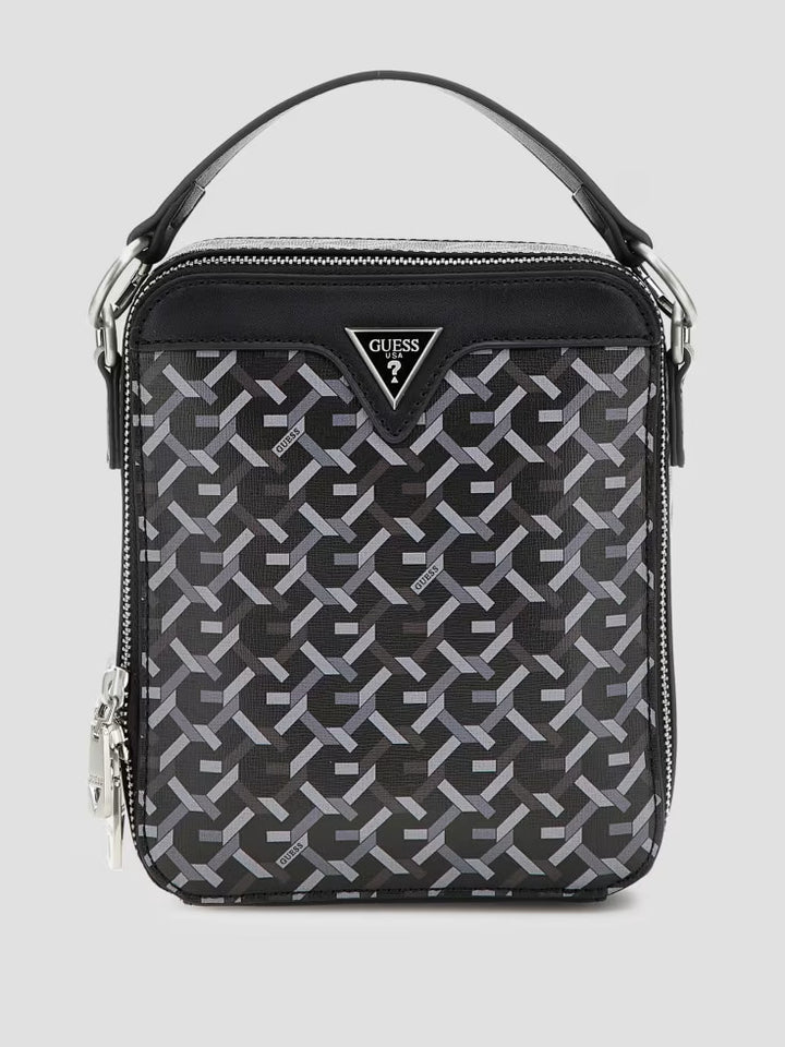 Guess Eco G Woven Double-Zip Crossbody Bag