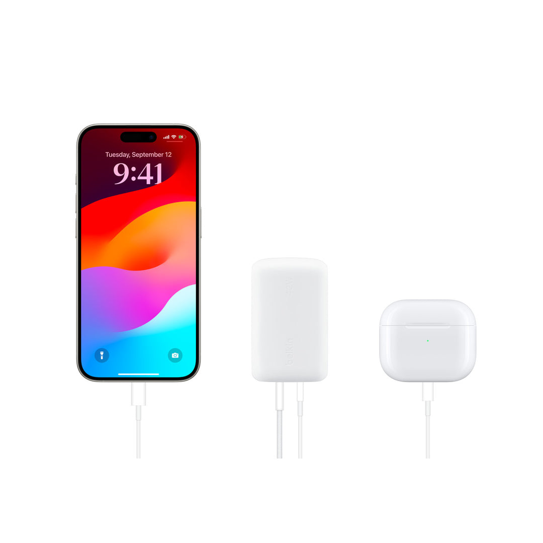 Apple Belkin BoostCharge Dual Wall Charger (42W)