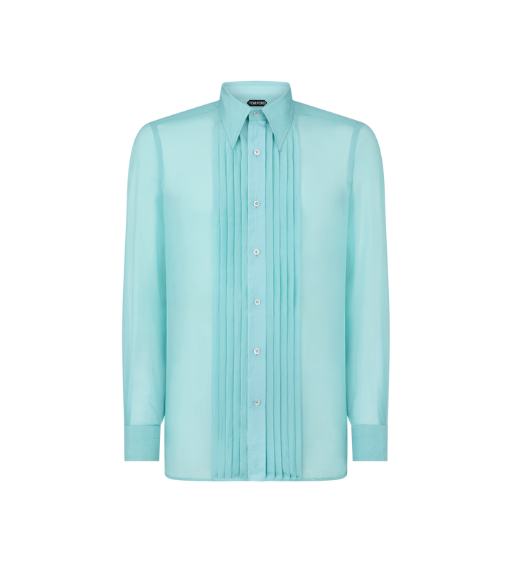 TOM FORD CHIFFON PARACHUTE PLISSE SHIRT