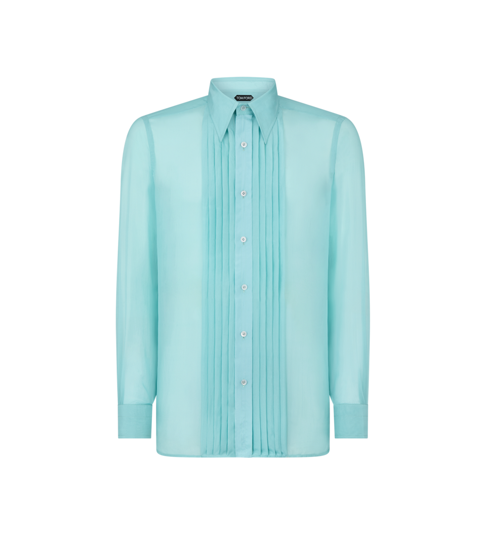 Tom Ford CHIFFON PARACHUTE PLISSE SHIRT