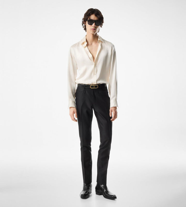 TOM FORD SILK CHARMEUSE SLIM FIT SHIRT