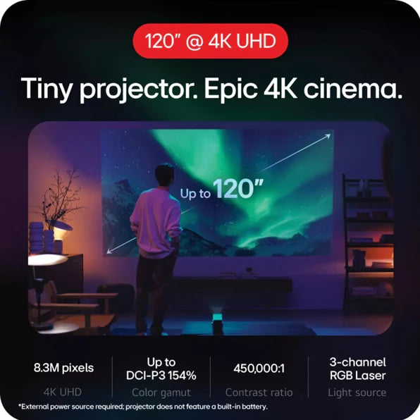 LG HU710PB LG CineBeam Q 4K UHD Smart Portable Laser Projector HU710PB
