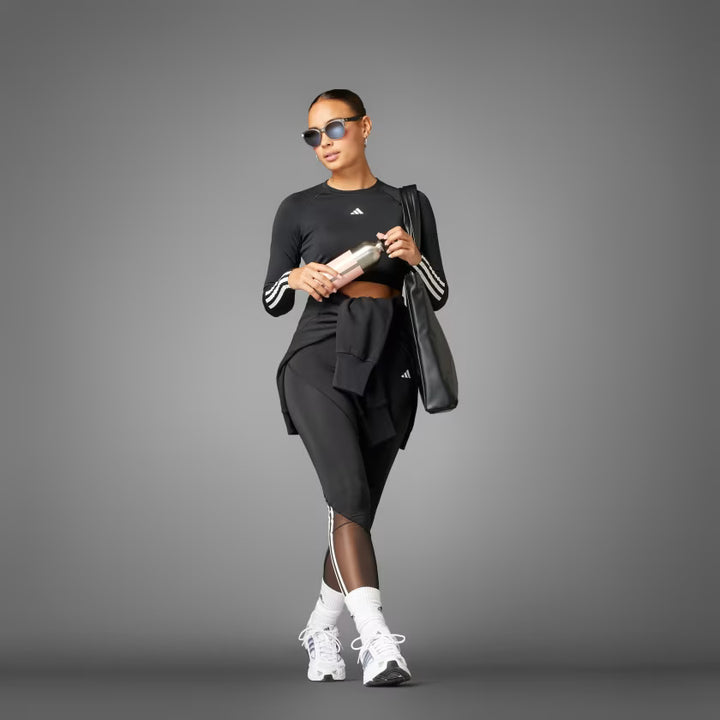 Adidas Hyperglam Training Cropped Long Sleeve Tee