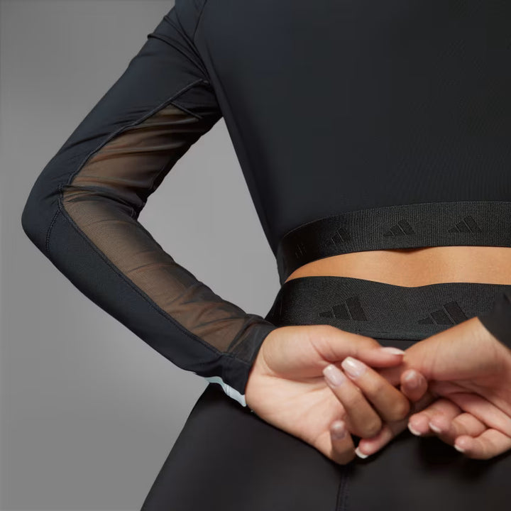 Adidas Hyperglam Training Cropped Long Sleeve Tee