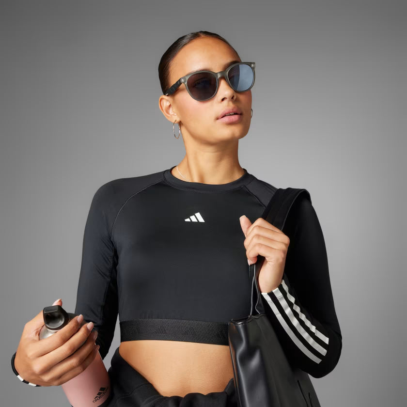 Adidas Hyperglam Training Cropped Long Sleeve Tee