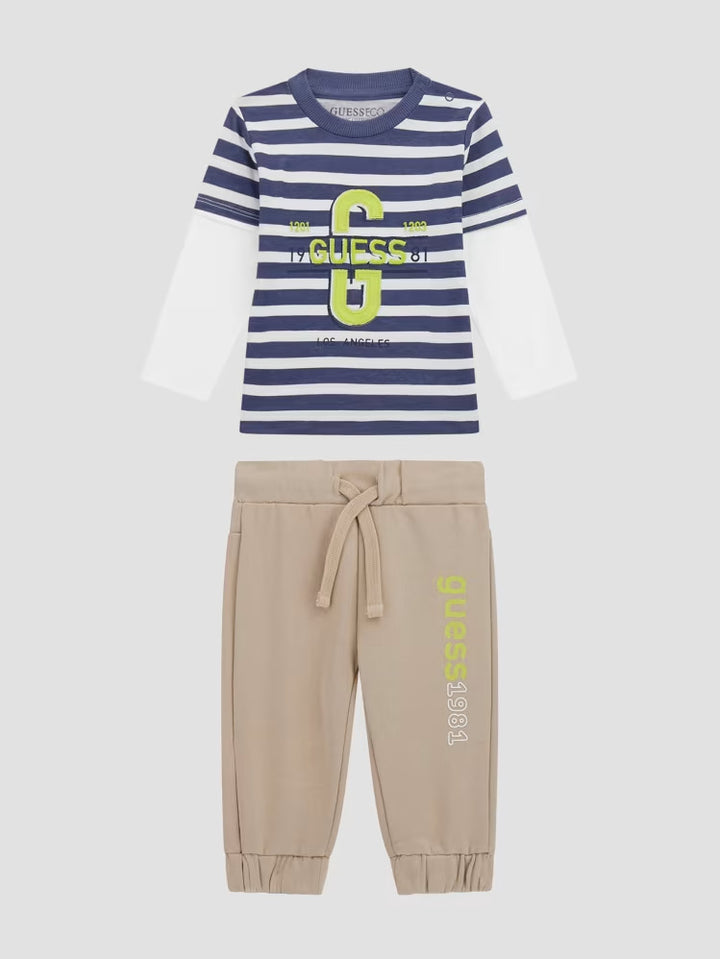 Guess Signature Tee and Pants Set (0-24M)