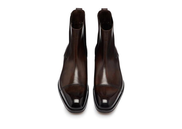TOM FORD BURNISHED LEATHER EDGAR CHELSEA BOOT