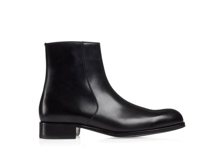 TOM FORD BURNISHED LEATHER EDGAR ZIP BOOT