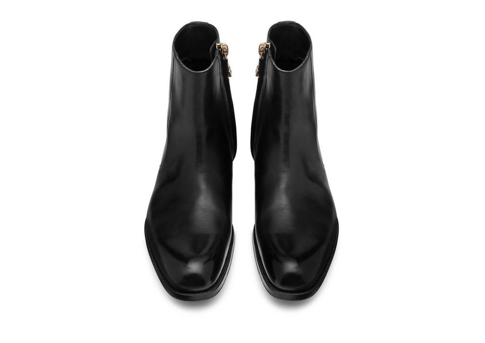 TOM FORD BURNISHED LEATHER EDGAR ZIP BOOT