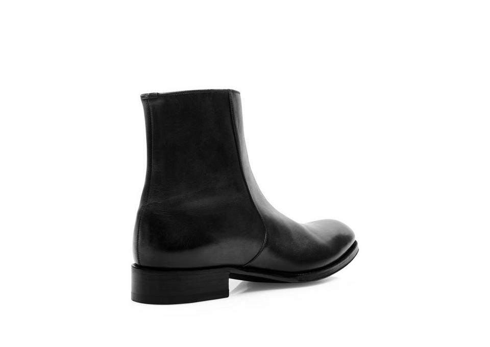 TOM FORD BURNISHED LEATHER EDGAR ZIP BOOT