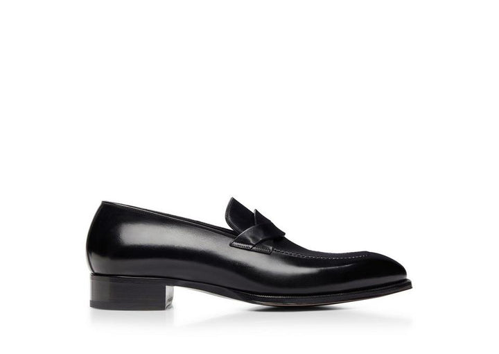 TOM FORD BURNISHED LEATHER ELKAN TWISTED BAND LOAFER