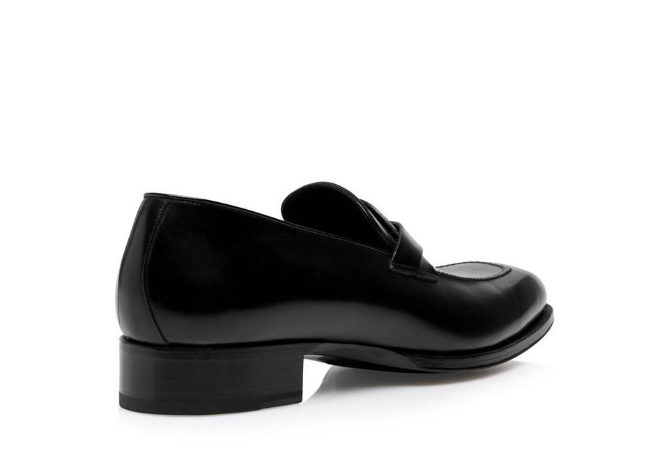 TOM FORD BURNISHED LEATHER ELKAN TWISTED BAND LOAFER