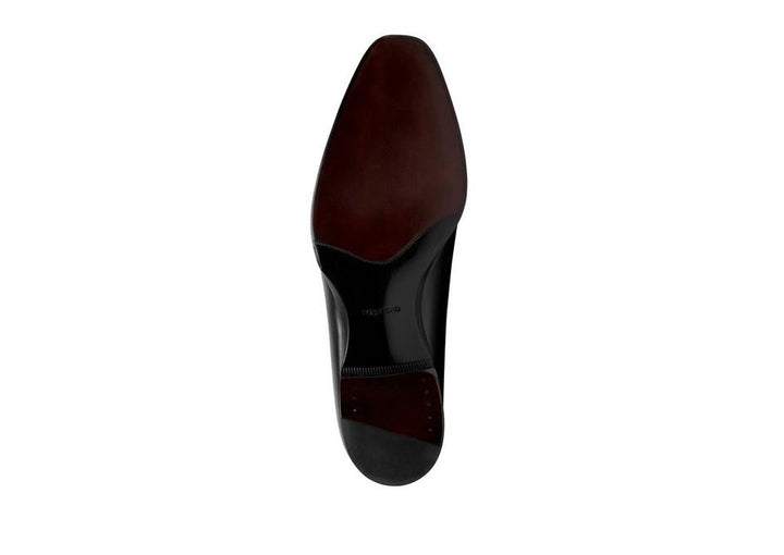 TOM FORD BURNISHED LEATHER ELKAN TWISTED BAND LOAFER