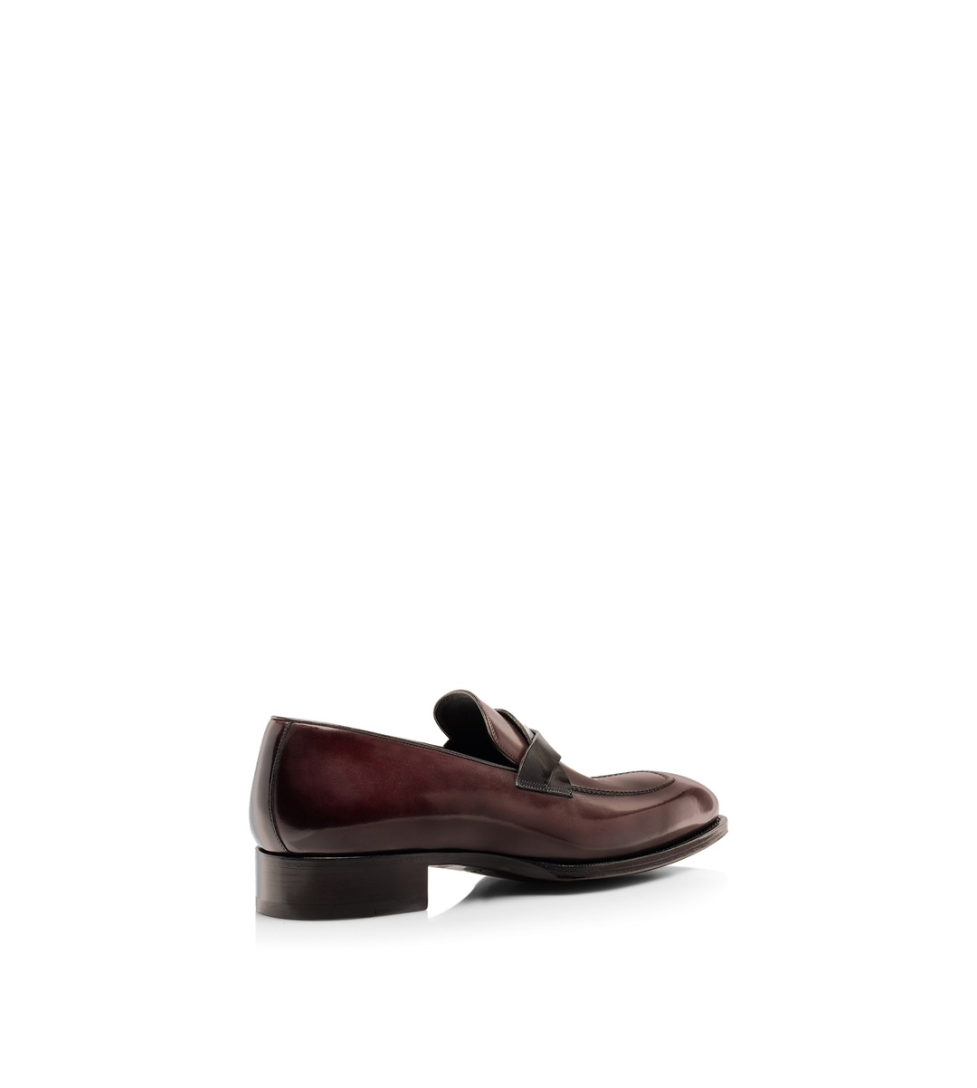 TOM FORD BURNISHED LEATHER ELKAN TWISTED BAND LOAFER
