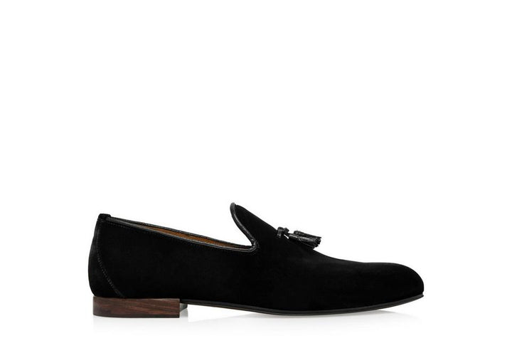 TOM FORD VELVET NICOLAS TASSEL SLIPPER