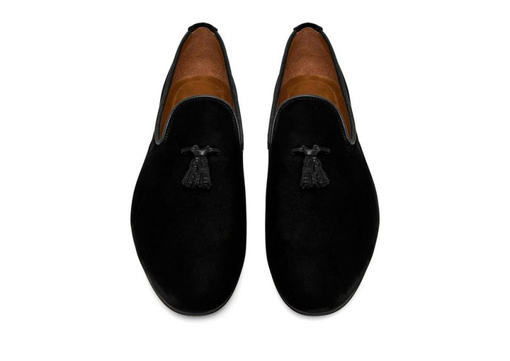 TOM FORD VELVET NICOLAS TASSEL SLIPPER