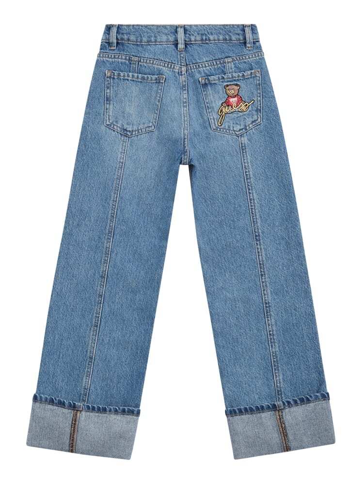 Guess Bear Logo Wide-Leg Jeans (7-16)