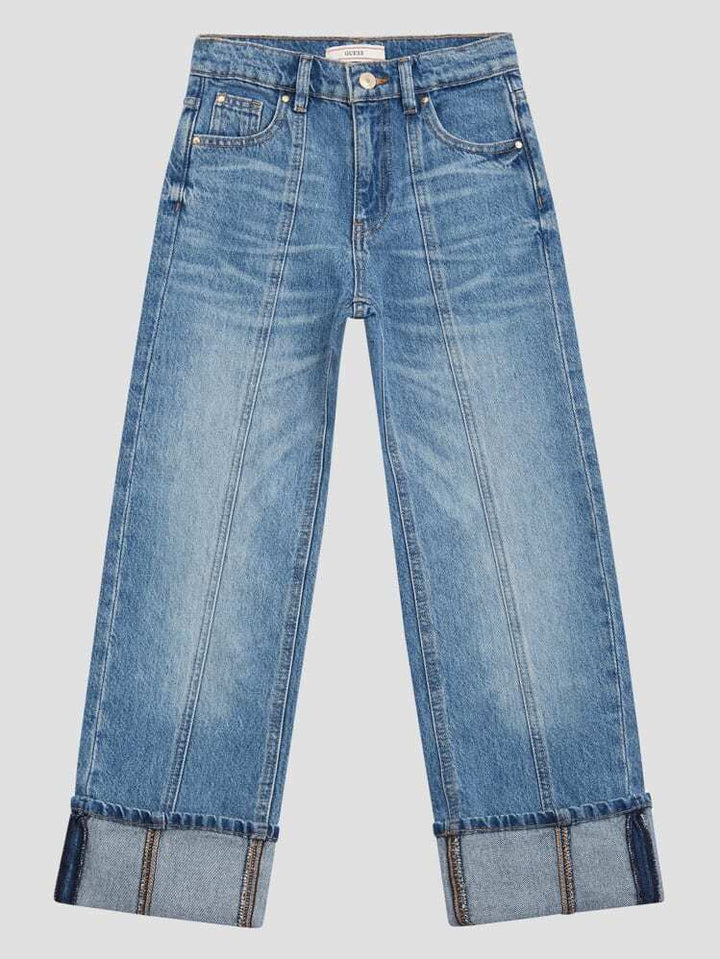 Guess Bear Logo Wide-Leg Jeans (7-16)