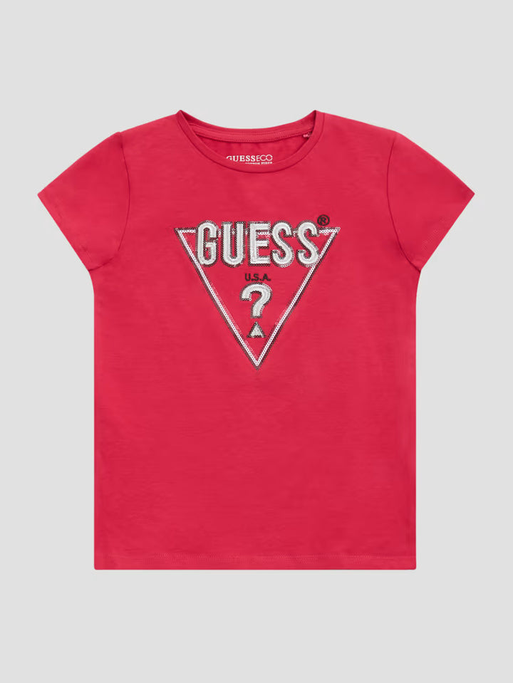 Guess Eco Sequin Triangle Tee (7-16)
