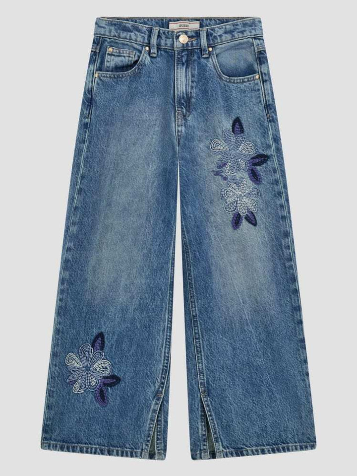 Guess Embroidered Denim Culotte Jeans