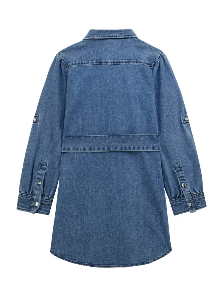 Guess Belted Denim Shirt Dress (7-16)