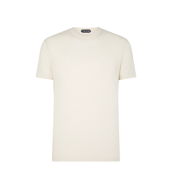 TOM FORD COTTON BLEND MELANGE CREW NECK T-SHIRT