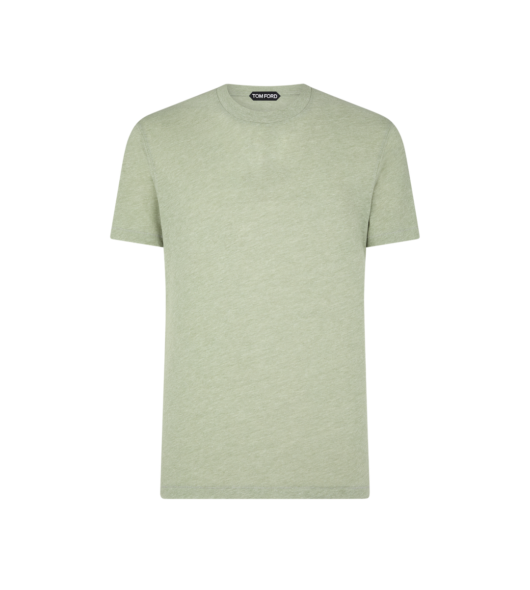 TOM FORD COTTON BLEND MELANGE CREW NECK T-SHIRT