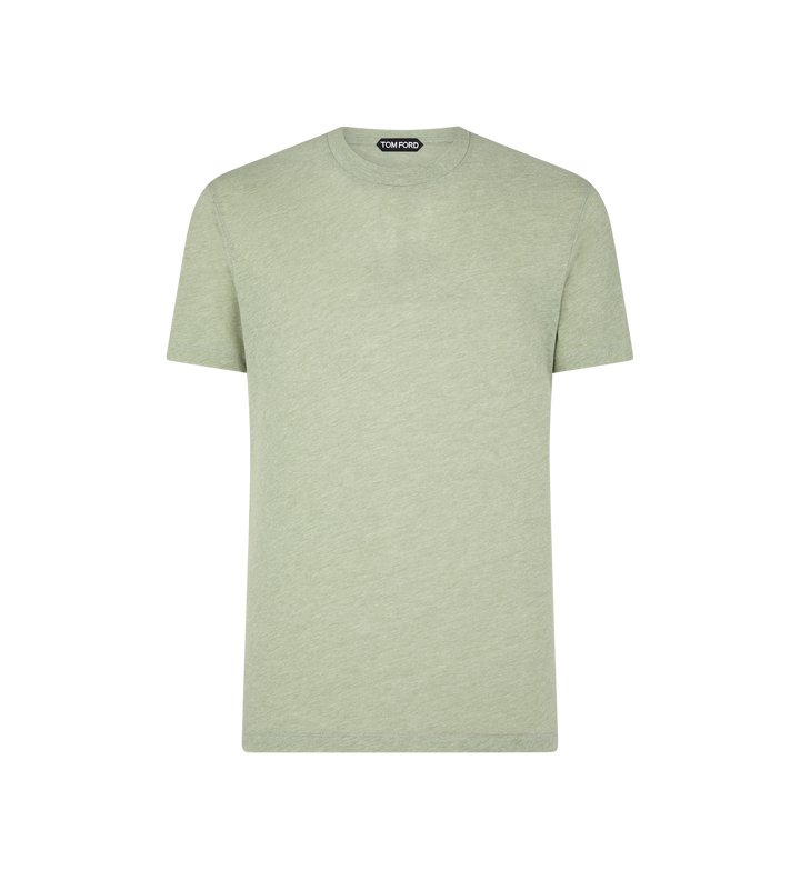 TOM FORD COTTON BLEND MELANGE CREW NECK T-SHIRT
