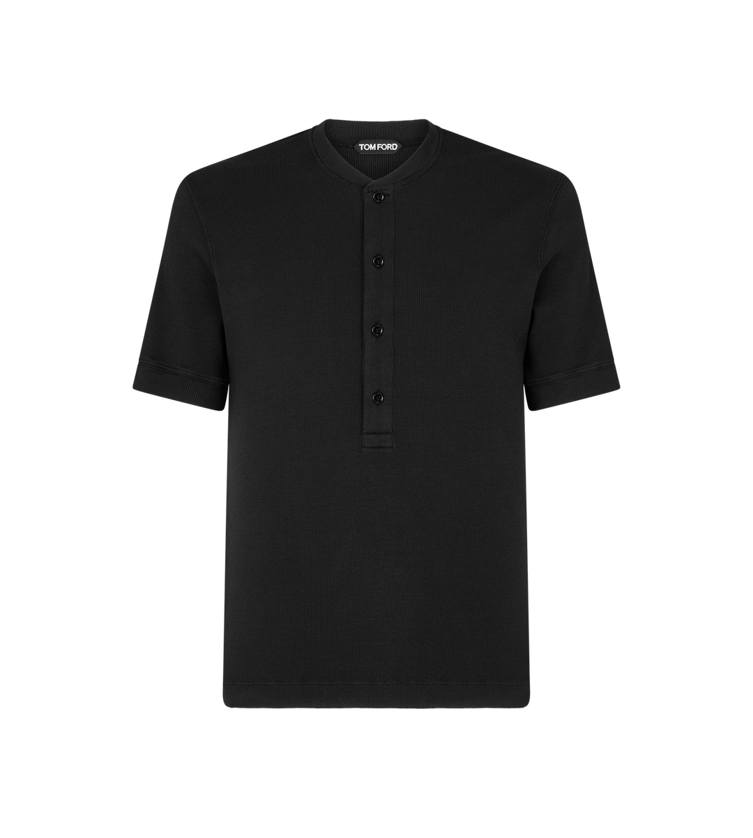 Tom Ford SHORT SLEEVE COTTON MODAL RIB HENLEY